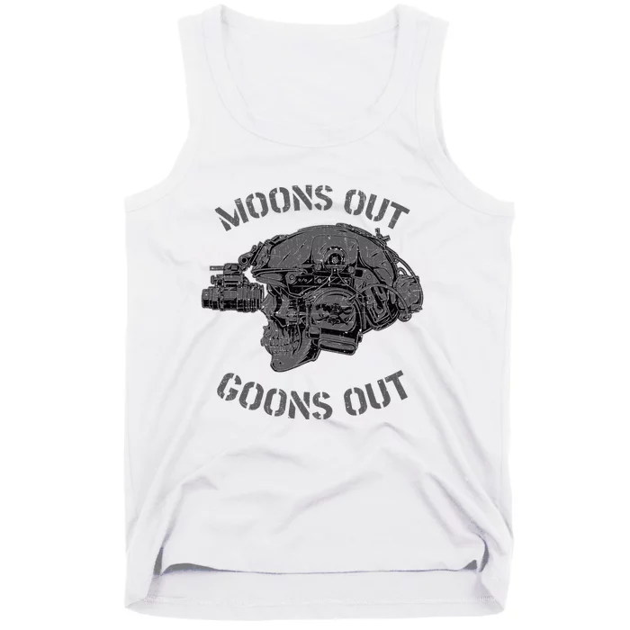 MoonS Out Goons Out Skull Helmet Nvgs Nsw Swcc Dbg Pin Tank Top