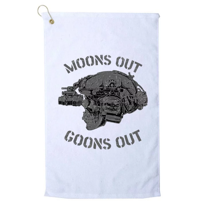 MoonS Out Goons Out Skull Helmet Nvgs Nsw Swcc Dbg Pin Platinum Collection Golf Towel