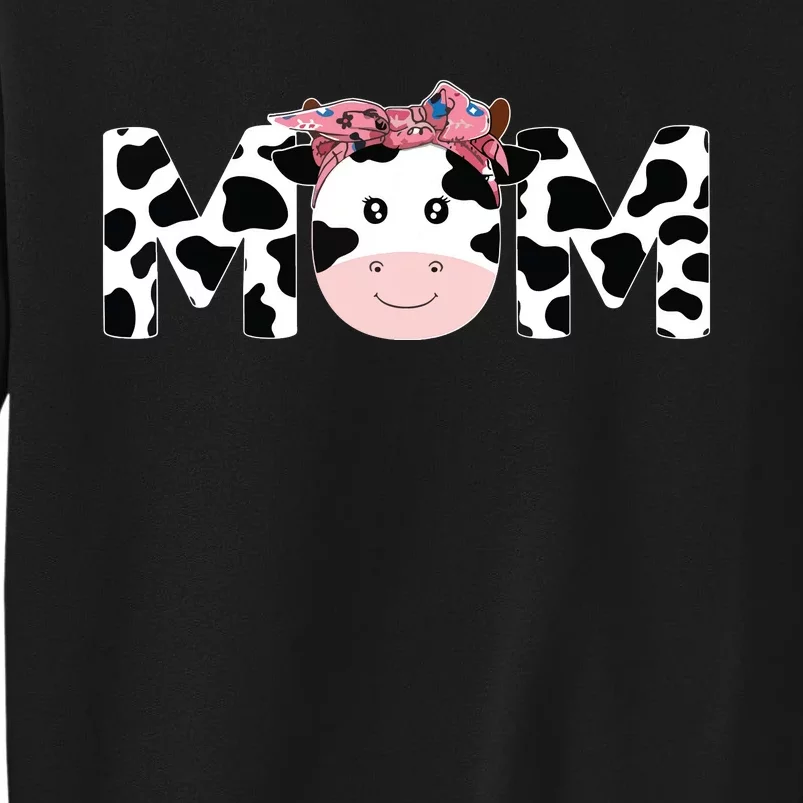 Mom Of Girt The Birthday Mother Cow Farm Cow Mommy 1st Sweatshirt