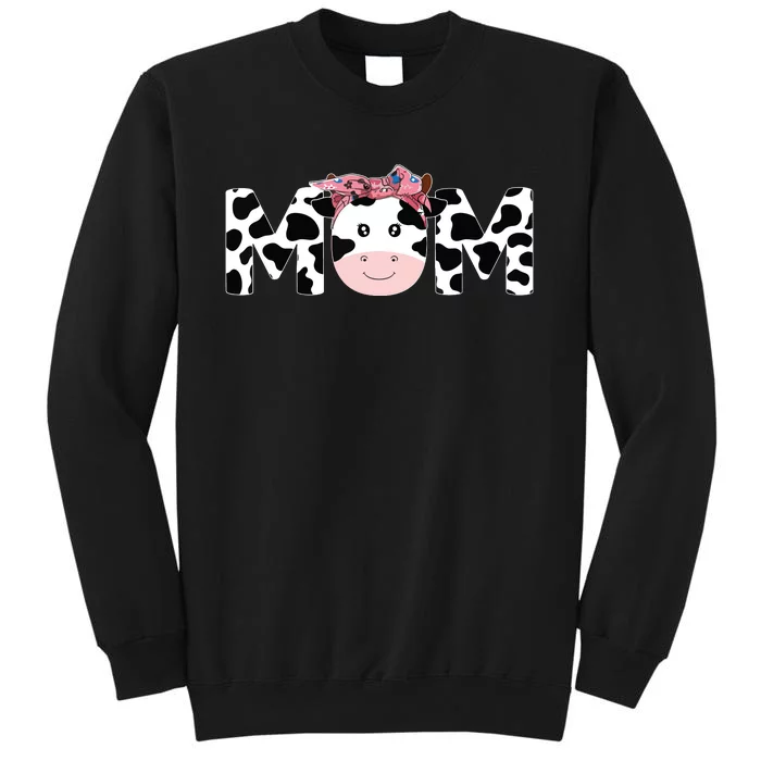 Mom Of Girt The Birthday Mother Cow Farm Cow Mommy 1st Sweatshirt