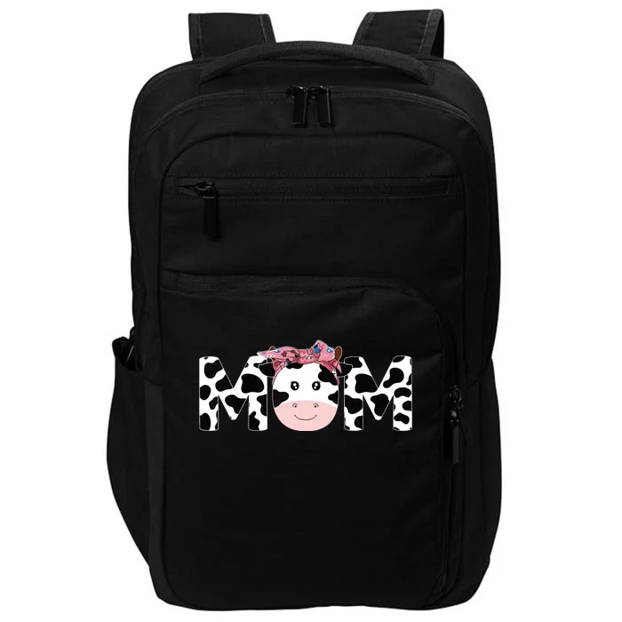 Mom Of Girt The Birthday Mother Cow Farm Cow Mommy 1st Impact Tech Backpack