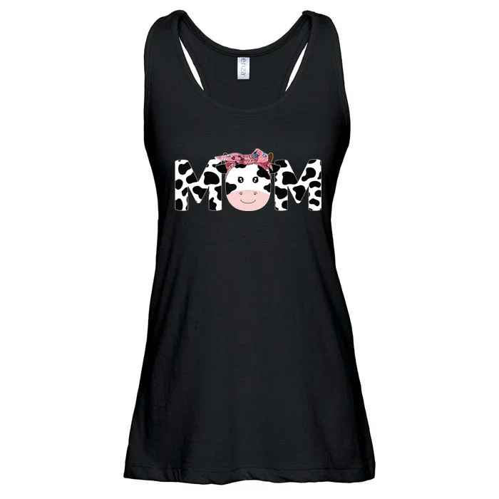 Mom Of Girt The Birthday Mother Cow Farm Cow Mommy 1st Ladies Essential Flowy Tank