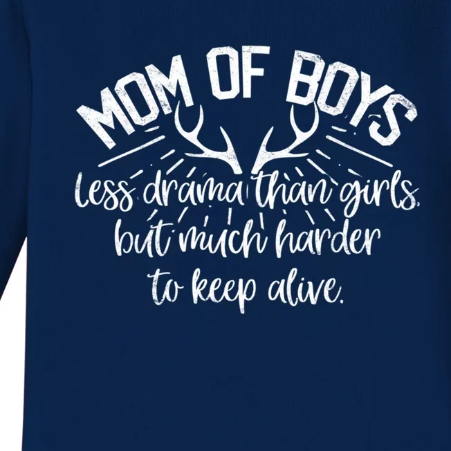 Mom Of Gift Less Drama Than Meaningful Gift Baby Long Sleeve Bodysuit