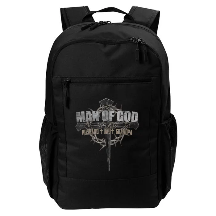 Man Of God Husband Dad Grandpa Cross Christian Daily Commute Backpack