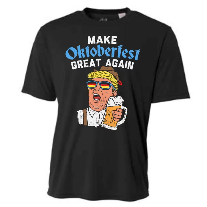 Make Oktoberfest Great Again Funny Trump Drink Beer Mug Gift Cooling Performance Crew T-Shirt