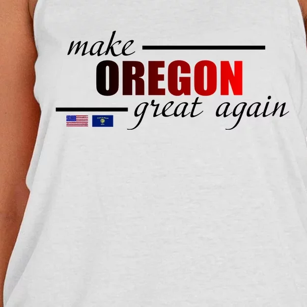 Make Oregon Great Again Women's Knotted Racerback Tank