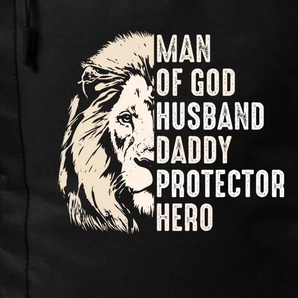 Man Of God Husband Daddy Protector Hero Lion Daily Commute Backpack