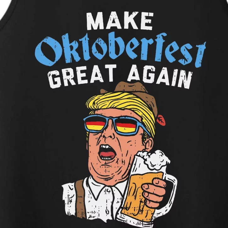 Make Oktoberfest Great Again Funny Trump Drink Beer Mug Gift Performance Tank