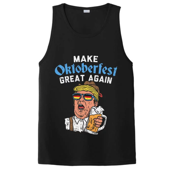 Make Oktoberfest Great Again Funny Trump Drink Beer Mug Gift Performance Tank