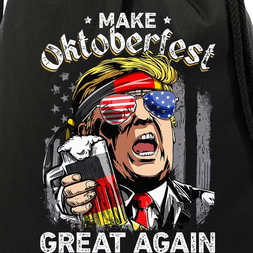 Make Oktoberfest Great Again Funny Trump Prost Beer Mug Drawstring Bag