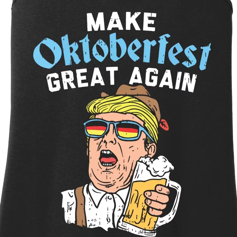 Make Oktoberfest Great Again Funny Trump Drink Beer Mug Gift Ladies Essential Tank