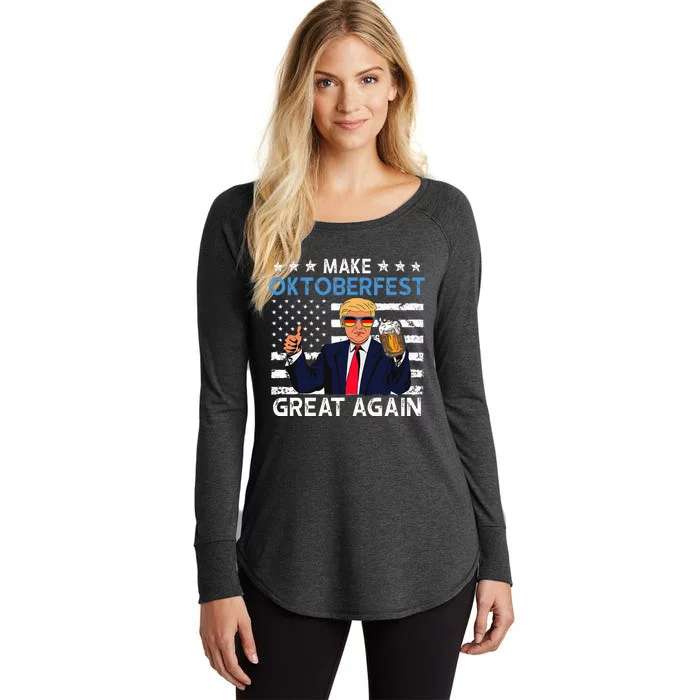 Make Oktoberfest Great Again Trump Prost Beer Mug Women's Perfect Tri Tunic Long Sleeve Shirt