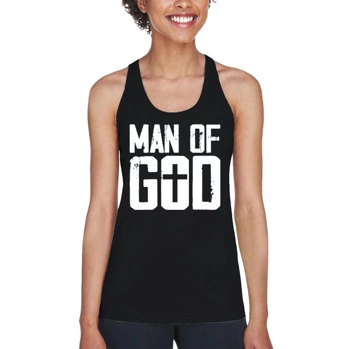 Man Of God I Jesus Women's Racerback Tank