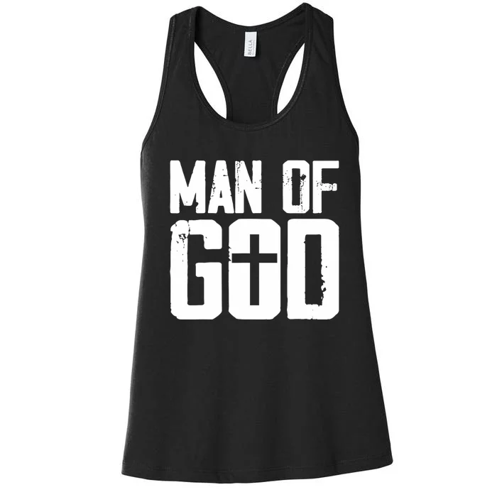 Man Of God I Jesus Women's Racerback Tank