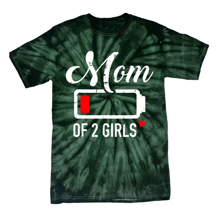 Mom Of Girl Low Battery Tie-Dye T-Shirt