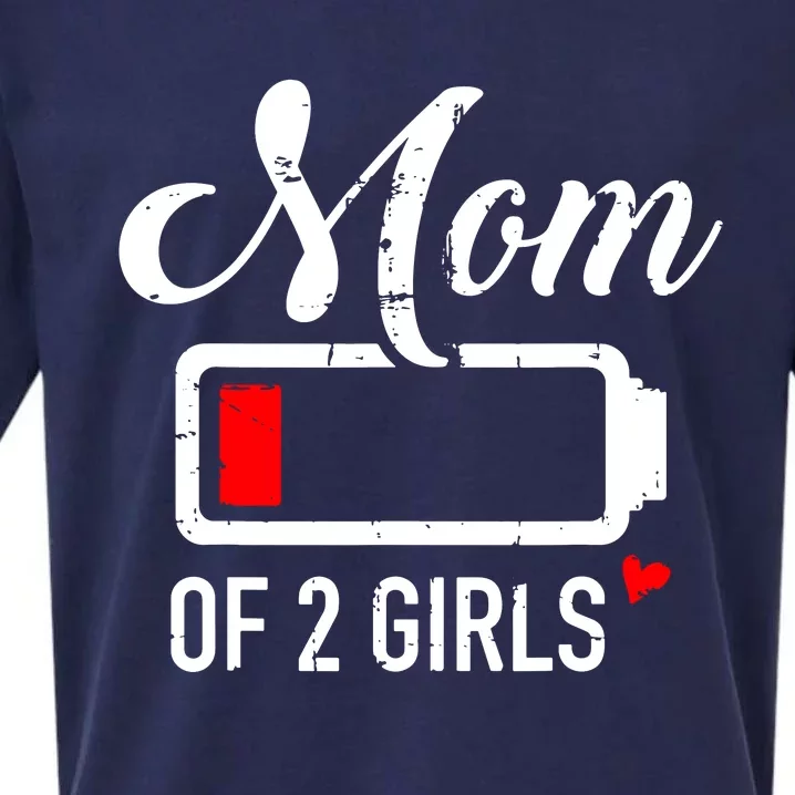 Mom Of Girl Low Battery Sueded Cloud Jersey T-Shirt