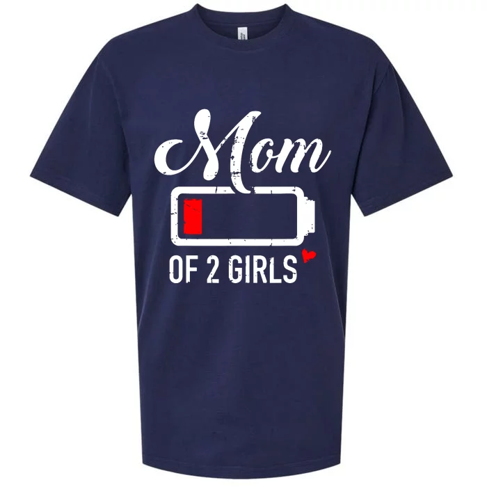 Mom Of Girl Low Battery Sueded Cloud Jersey T-Shirt