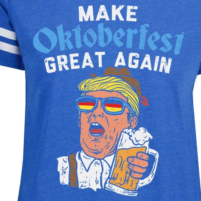 Make Oktoberfest Great Again Funny Trump Drink Beer Mug Gift Enza Ladies Jersey Football T-Shirt