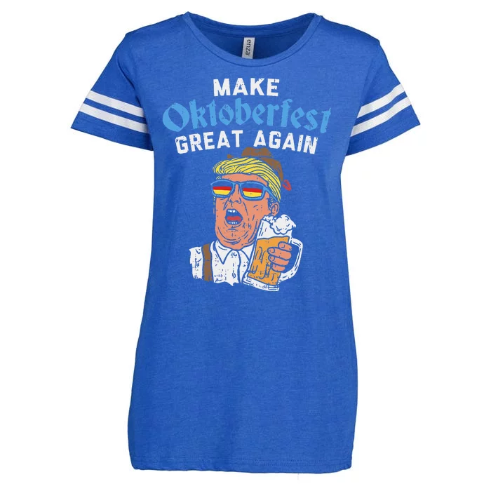 Make Oktoberfest Great Again Funny Trump Drink Beer Mug Gift Enza Ladies Jersey Football T-Shirt