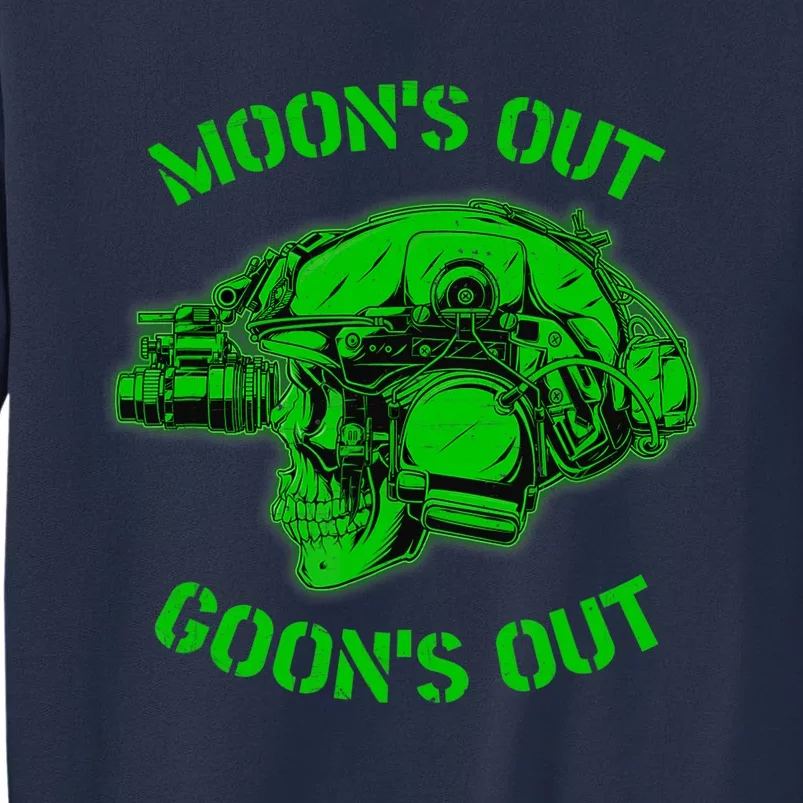 MOON'S OUT GOON'S OUT Skull Helmet NVGs Military 'S Sweatshirt