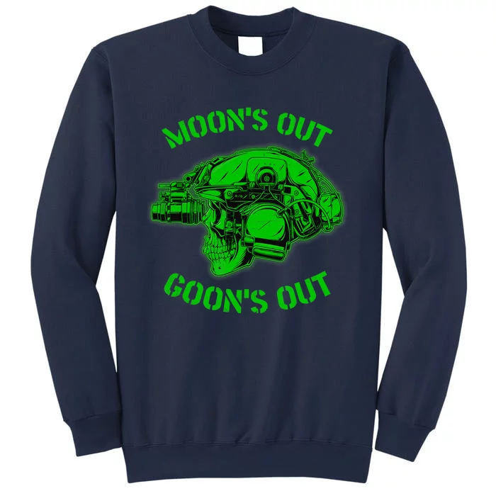 MOON'S OUT GOON'S OUT Skull Helmet NVGs Military 'S Sweatshirt