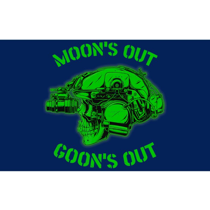 MOON'S OUT GOON'S OUT Skull Helmet NVGs Military 'S Bumper Sticker