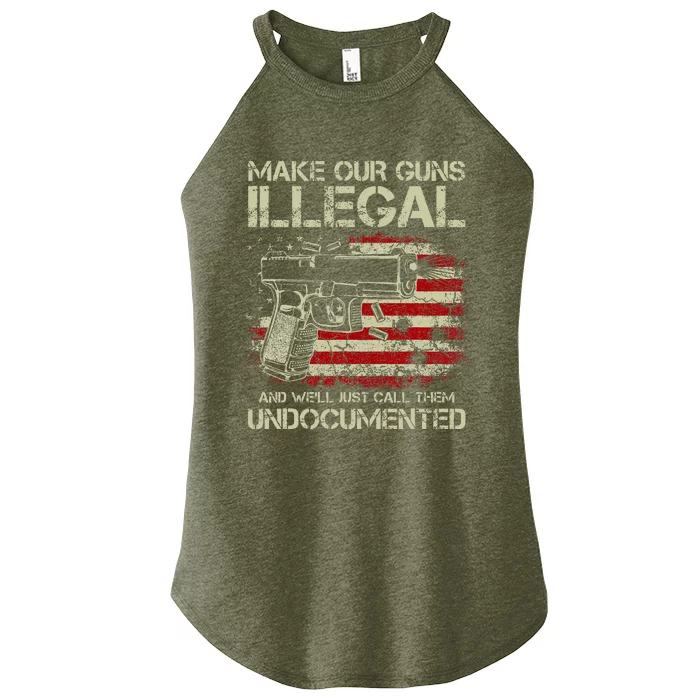 Make Our Guns Illegal Women’s Perfect Tri Rocker Tank