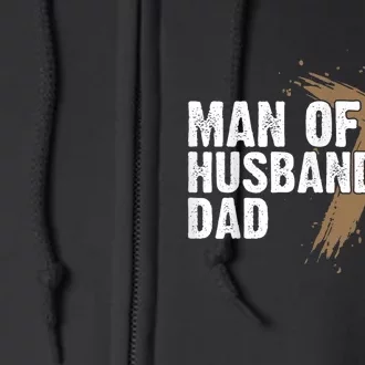 Man Of God Husband Dad Religious Cross FatherS Day Faith Full Zip Hoodie