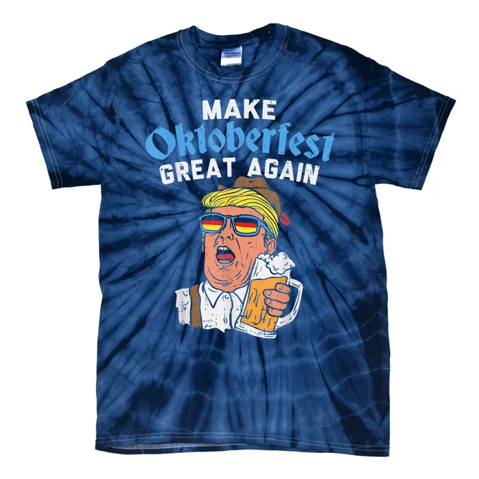 Make Oktoberfest Great Again Funny Trump Drink Beer Mug Tie-Dye T-Shirt