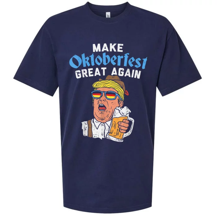 Make Oktoberfest Great Again Funny Trump Drink Beer Mug Sueded Cloud Jersey T-Shirt