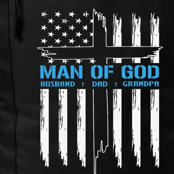 Man Of God Cross American Flag Jesus Christian Daily Commute Backpack