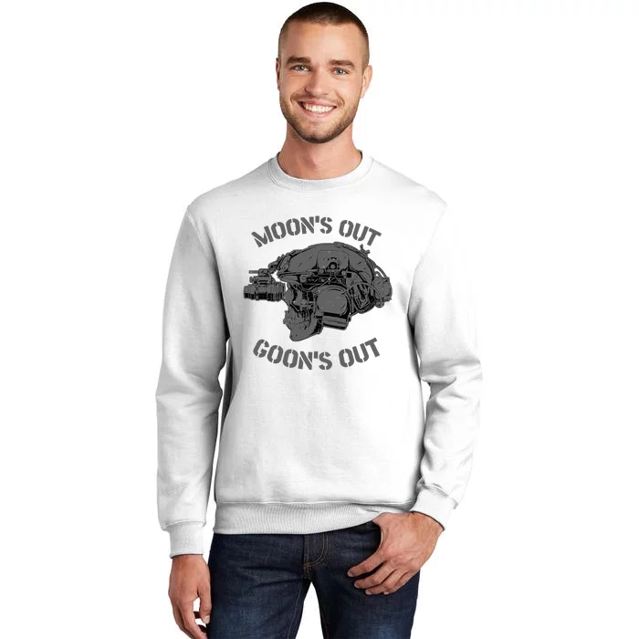 MOON'S OUT GOON'S OUT Skull Helmet NVGs Military 'S Sweatshirt