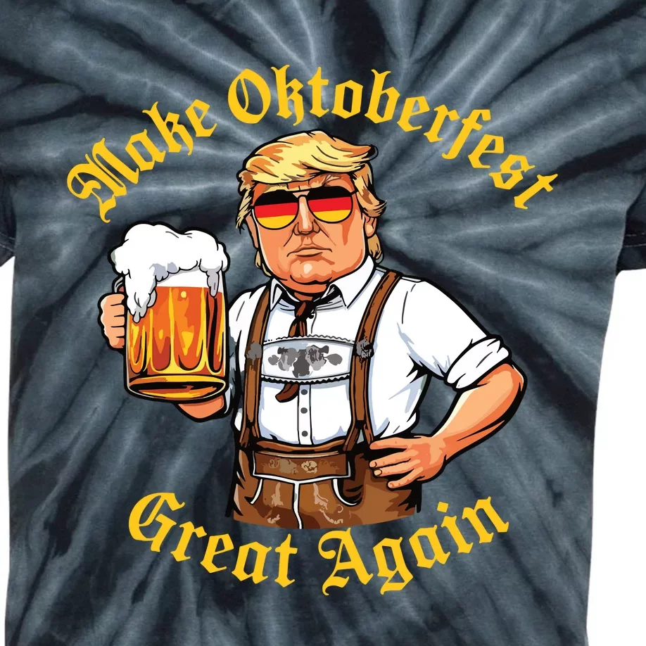 Make Oktoberfest Great Again Funny Trump Drink Beer Prost Kids Tie-Dye T-Shirt