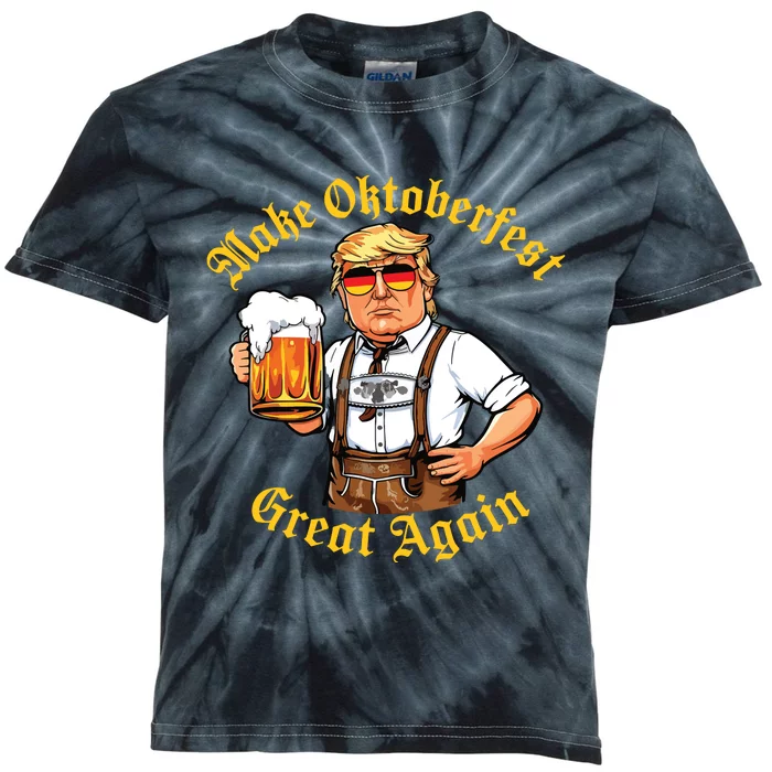 Make Oktoberfest Great Again Funny Trump Drink Beer Prost Kids Tie-Dye T-Shirt