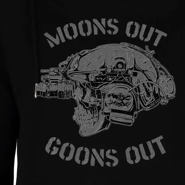 MoonS Out Goons Out Skull Helmet Nvgs Nsw Swcc Dbg Pin Womens Funnel Neck Pullover Hood