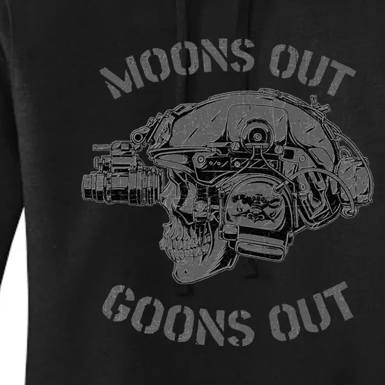 MoonS Out Goons Out Skull Helmet Nvgs Nsw Swcc Dbg Pin Women's Pullover Hoodie