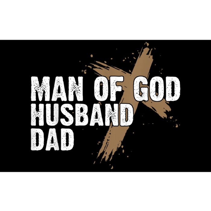 Man Of God Husband Dad Religious Cross FatherS Day Faith Bumper Sticker