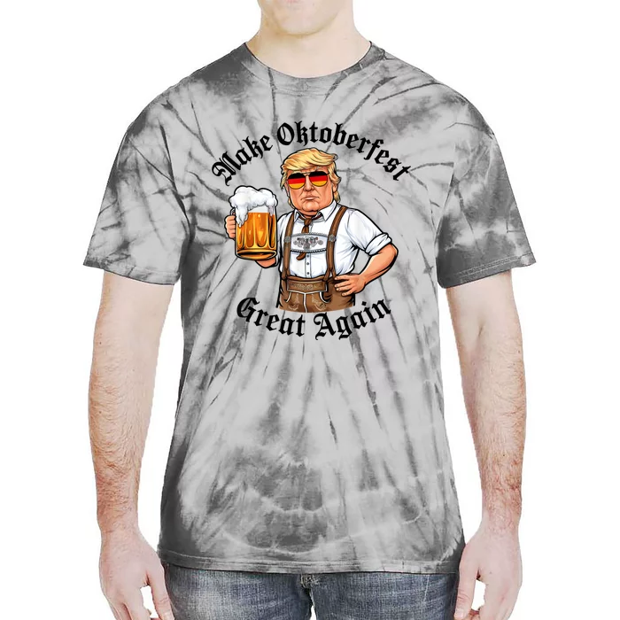 Make Oktoberfest Great Again Beerfest Wurstfest Funny Tie-Dye T-Shirt