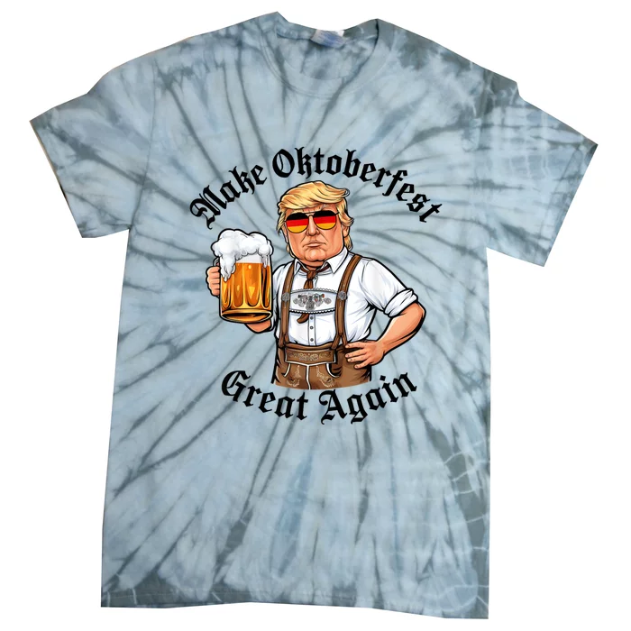 Make Oktoberfest Great Again Beerfest Wurstfest Funny Tie-Dye T-Shirt