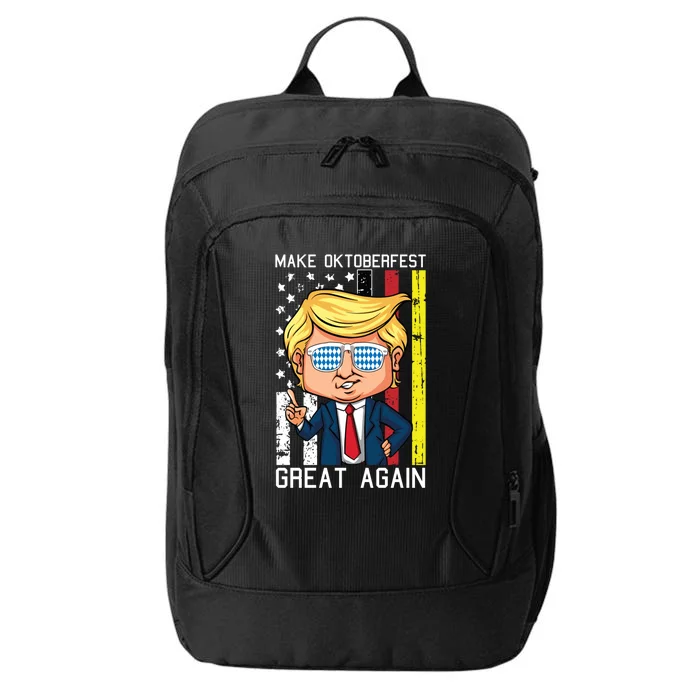 Make Oktoberfest Great Again Oktoberfest Trump American Flag Funny Gift City Backpack