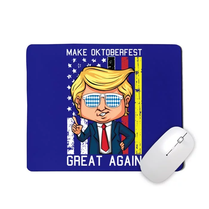 Make Oktoberfest Great Again Oktoberfest Trump American Flag Funny Gift Mousepad