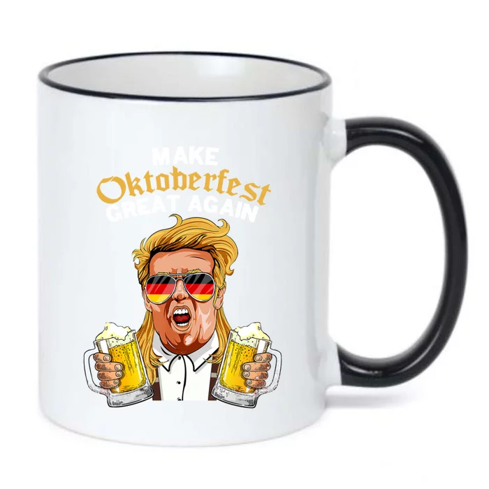 Make Oktoberfest Great Again Funny Trump Beer Mug Meaningful Gift Black Color Changing Mug