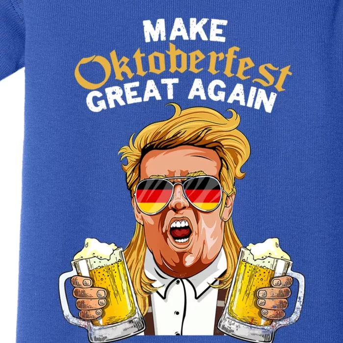 Make Oktoberfest Great Again Funny Trump Beer Mug Meaningful Gift Baby Bodysuit