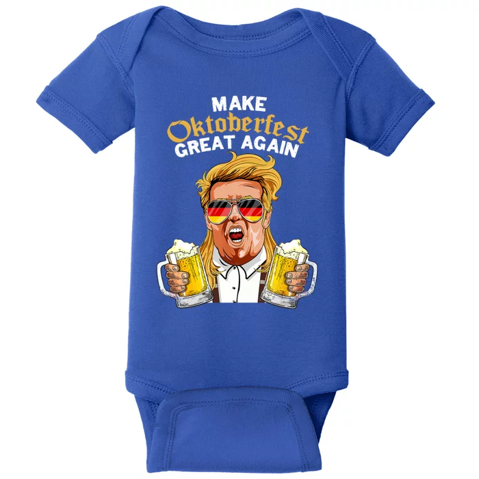 Make Oktoberfest Great Again Funny Trump Beer Mug Meaningful Gift Baby Bodysuit