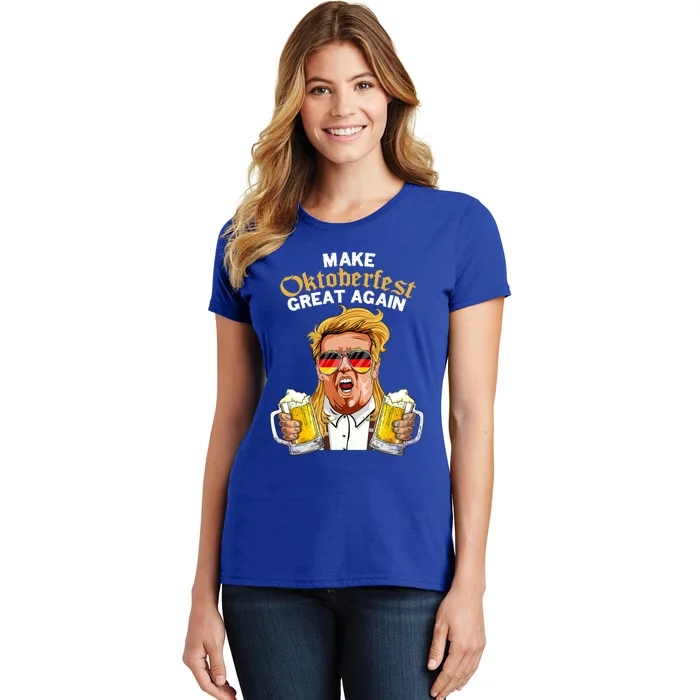 Make Oktoberfest Great Again Funny Trump Beer Mug Meaningful Gift Women's T-Shirt