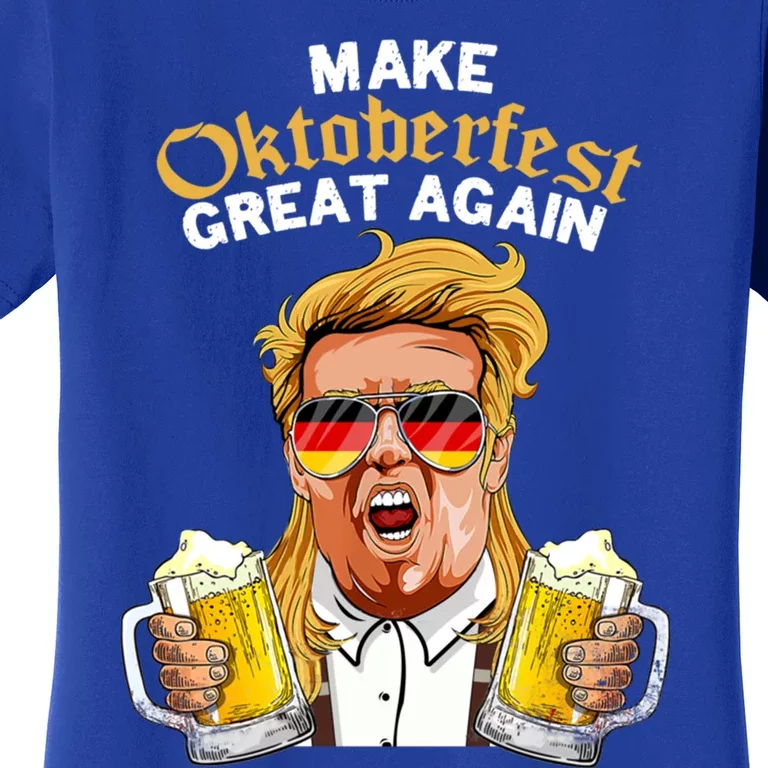 Make Oktoberfest Great Again Funny Trump Beer Mug Meaningful Gift Women's T-Shirt