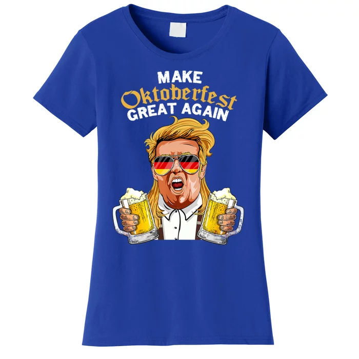 Make Oktoberfest Great Again Funny Trump Beer Mug Meaningful Gift Women's T-Shirt