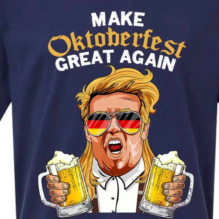 Make Oktoberfest Great Again Funny Trump Beer Mug Meaningful Gift Sueded Cloud Jersey T-Shirt