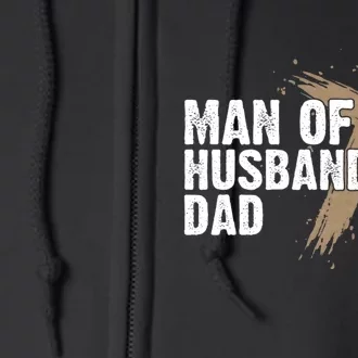 Man Of God Husband Dad Religious Cross FatherS Day Faith Full Zip Hoodie