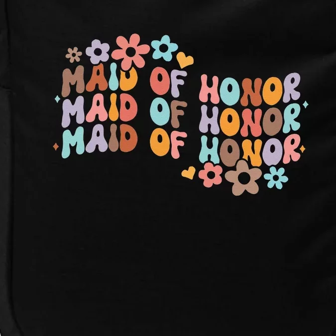 Maid Of Honor Bridesmaid Bridal Shower Groovy Bachelorette Impact Tech Backpack